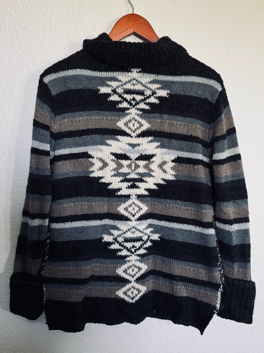 SmartWool CHUP Southwest Boho Zip Wool Sweater Top S